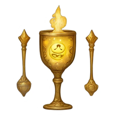 Carta del tarot de cuatro de copas  sticker