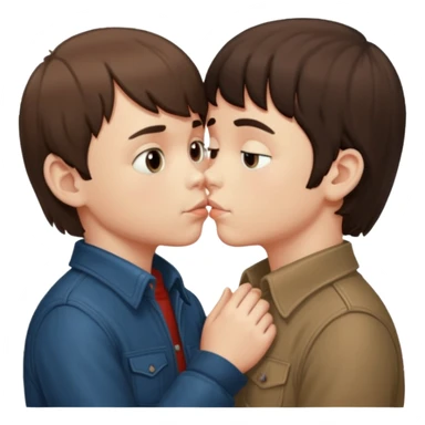 will byers and mike wheeler kissing sticker