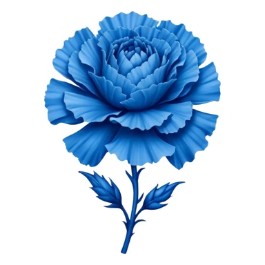 a tattoo design featuring a life like blue carnation flower sticker