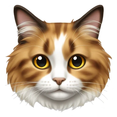Calico long haired cat sticker
