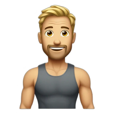 man before going to the gym sticker