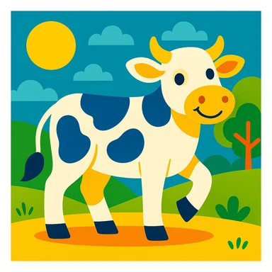 Cow sticker