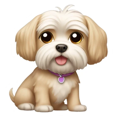 Light brown maltese dog sticker