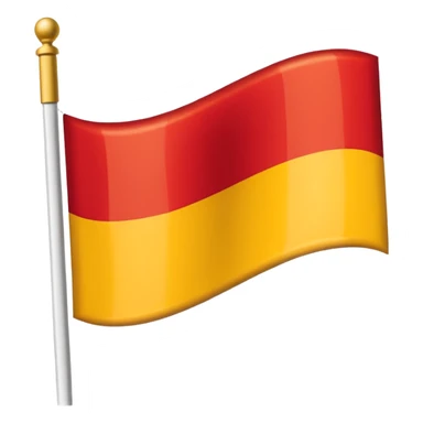 Red, white, and golden yellow vertically sequenced tricolour flag inspired by the flag of Italy sticker