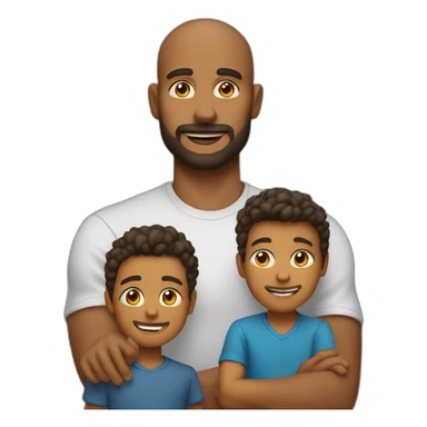 Dad mom son with ✌️ sticker