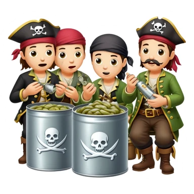 Pirates eating surstroming sticker