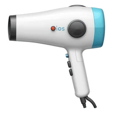 Blowdryer outline white sticker