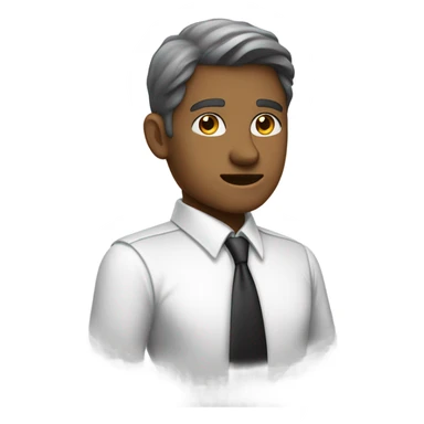 White collar  sticker