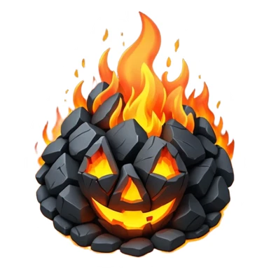 burning coal sticker
