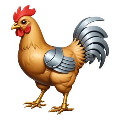 Mecha battle chicken humanoid creature but more human than chicken sticker