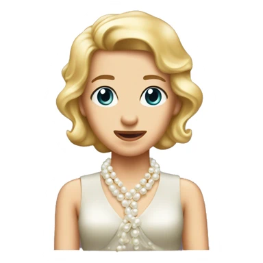 Bow out of pearls sticker