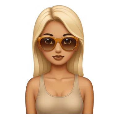 Girl with sunglasses sticker