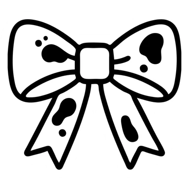 pink ribbon bow with blood stains sticker