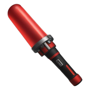 hand holding red lightsaber sticker