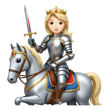 Renaissance princess knight on horse sticker