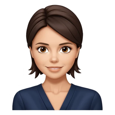 Victoria Beckham with dark brown hair sticker