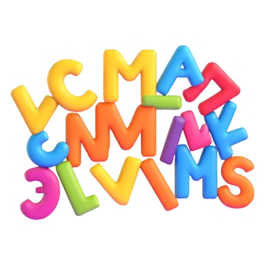 dimensional text inscription, floating cartoon letters, perspective view, bright colorful, lively atmosphere sticker