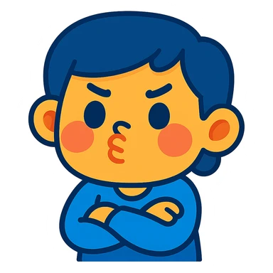 pouting face, extra cute sticker