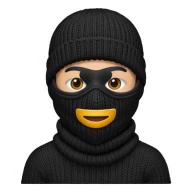 Ski mask black sticker