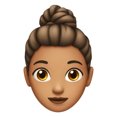Girl with a bun sticker