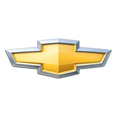 White outline Chevy logo sticker