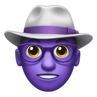 nerdy violet detective monster sticker