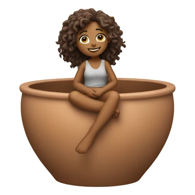 Girl in a pot sticker