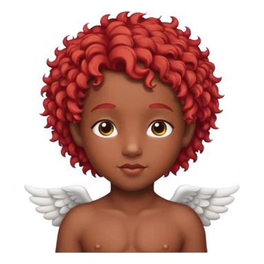 Cupid with 👨🏿‍🦰 sticker