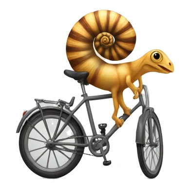 Caracol en una bici sticker