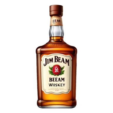 single jim beam whiskey bottle sticker
