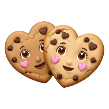Cookie heart twins  sticker