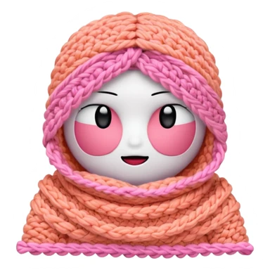 crochet single stitch (it has a color like a peach-pinky sunset) no faces  sticker