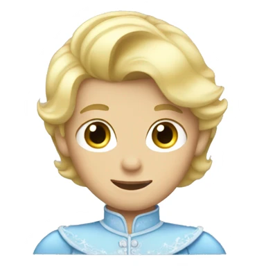 Blonde boy with a Cinderella outfit on  sticker
