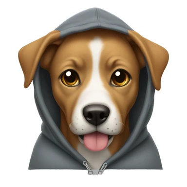 Dog with a hoodie on sticker