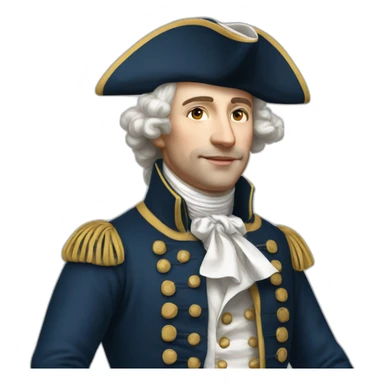 18th century sailor white sticker