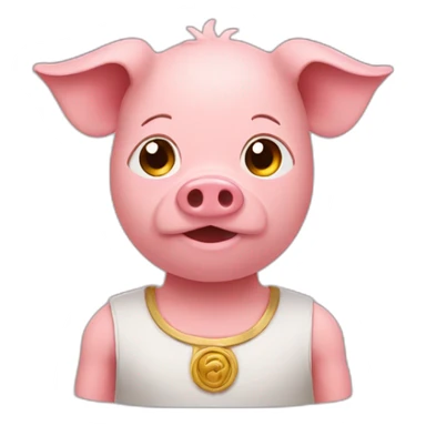 god as a pig sticker