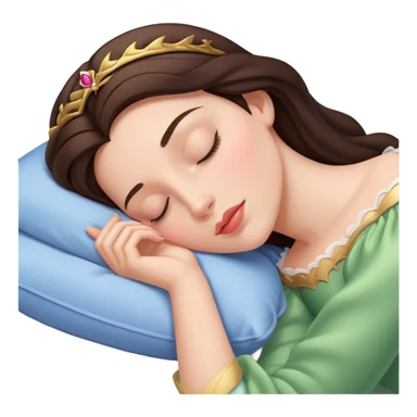 Brunette sleeping beauty sticker