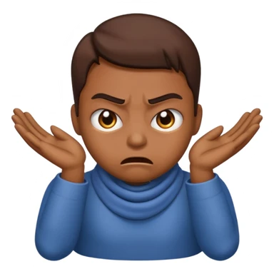 An emoji with their fingers wrapped around their neck and squeezing they looked mad sticker