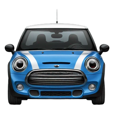 Mini cooper blue sticker