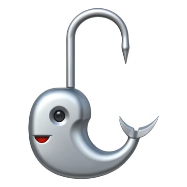 fishing hook sticker