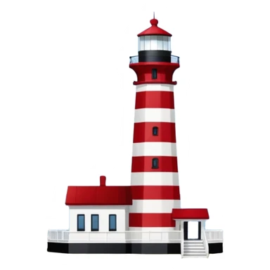 Seapines lighthouse Hilton head island. Octagonal with red and white broad horizontal stripes sticker