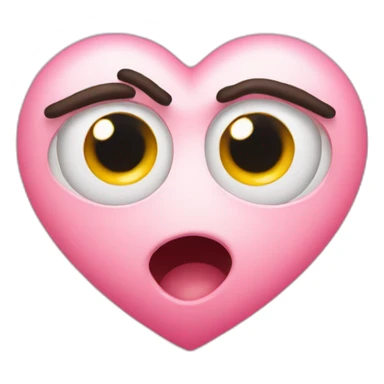 SURPRISED HEART IN EYE EMOJI sticker
