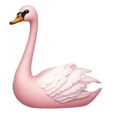 pastel pink swan sticker