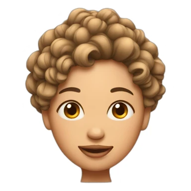 pregnant woman with funny hair sticker