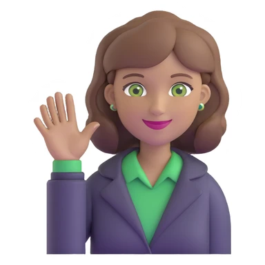 happy teacher with light brown hair and green eyes sticker