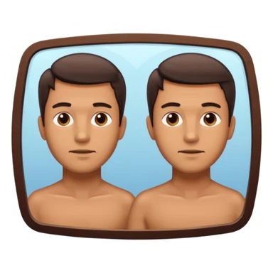 the man with the opposite view in the mirror sticker