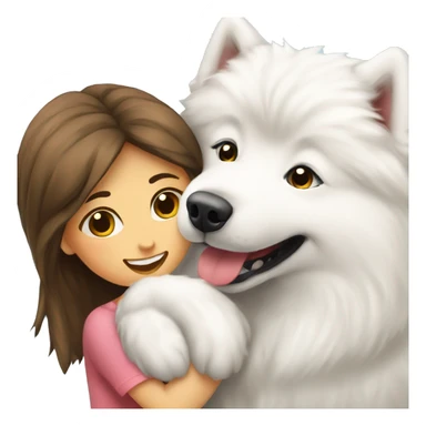 Samoyed in love with girl Samoyed  sticker