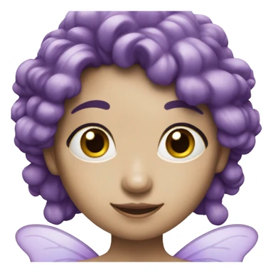Purple fairy with white skin and purple eyes sticker