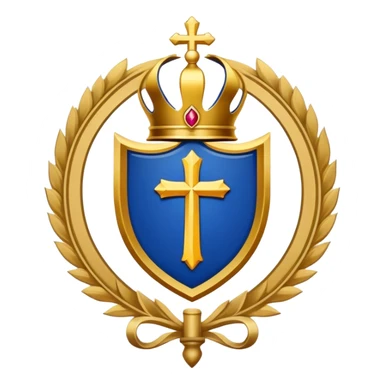 Bishop's emblem with a touch of dark blue sticker