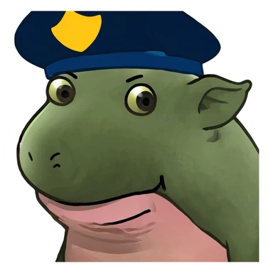 Pig with a hat sticker